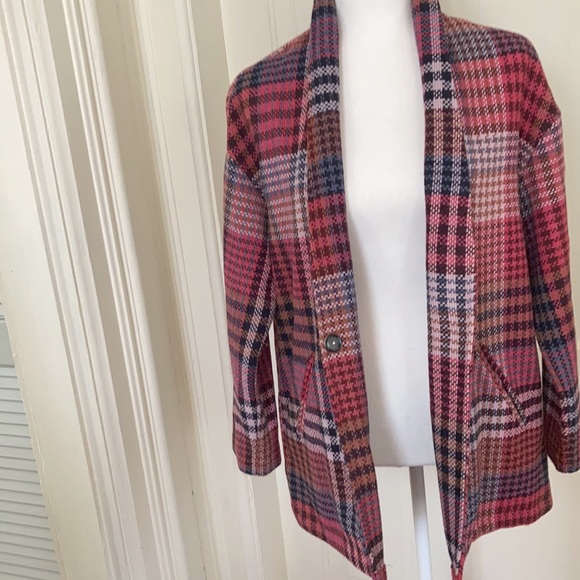 Rachael Zoe, wool blend blazer in very preppy plaid, beautifully made, size S - Picture 4 of 8
